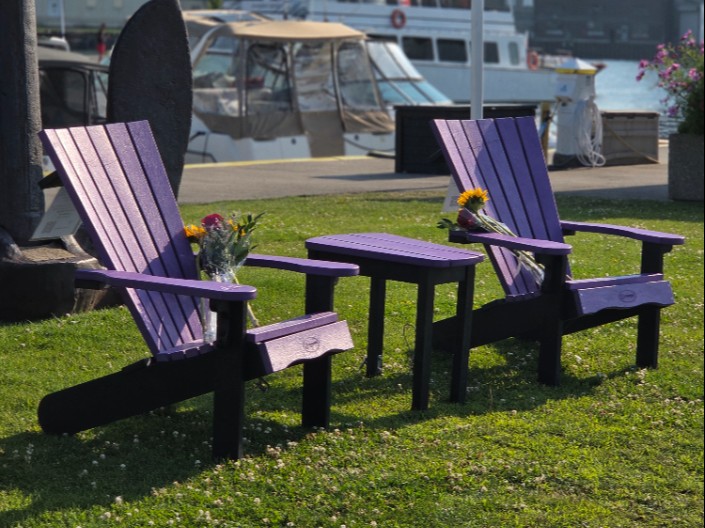 Purple bench honours woman tragically murdered in Midland, Ont.